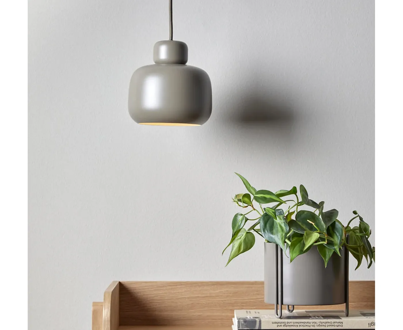 Woud Stone Taklampa Taupe Small