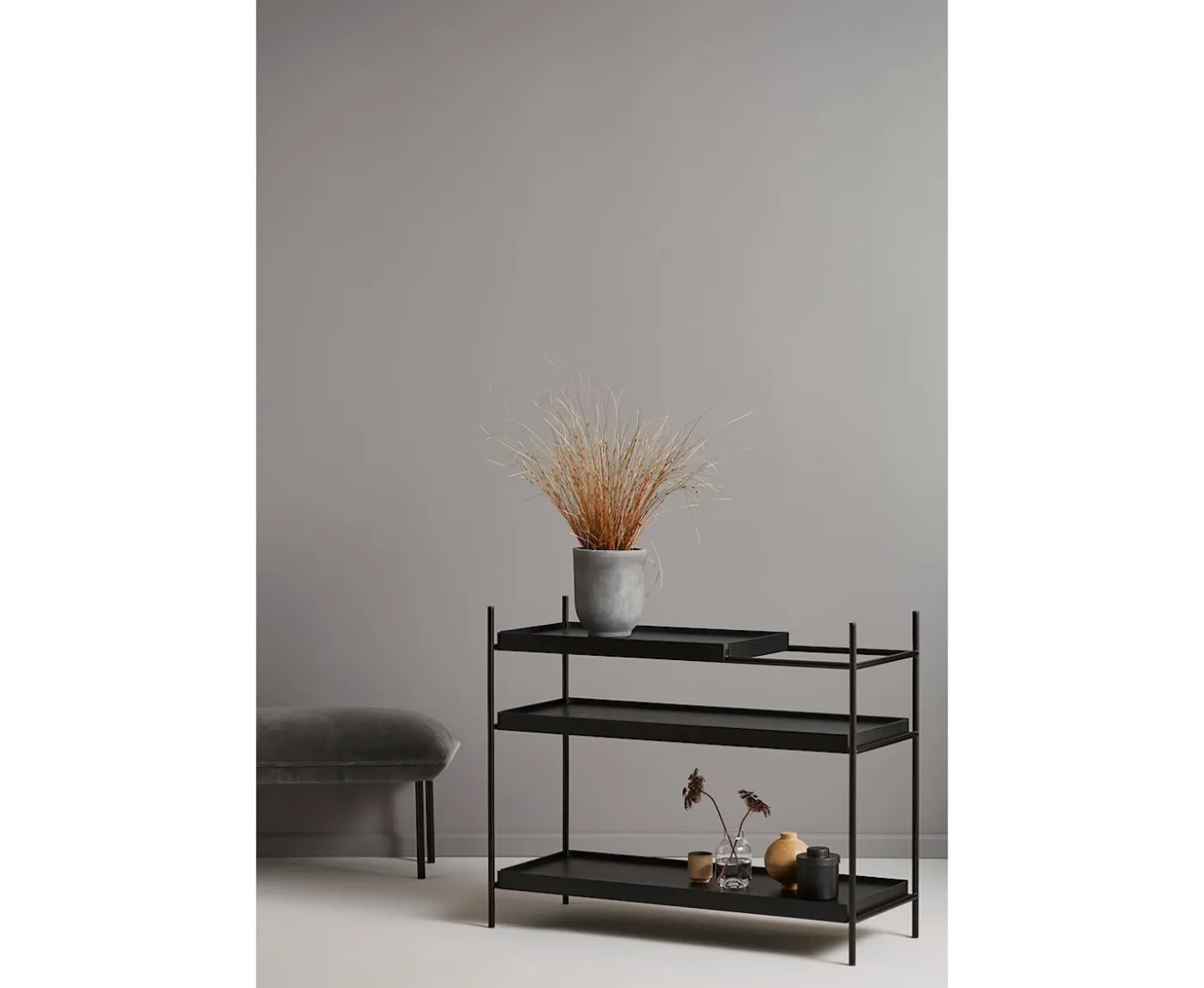 Woud Tray Hylla Svart 81cm