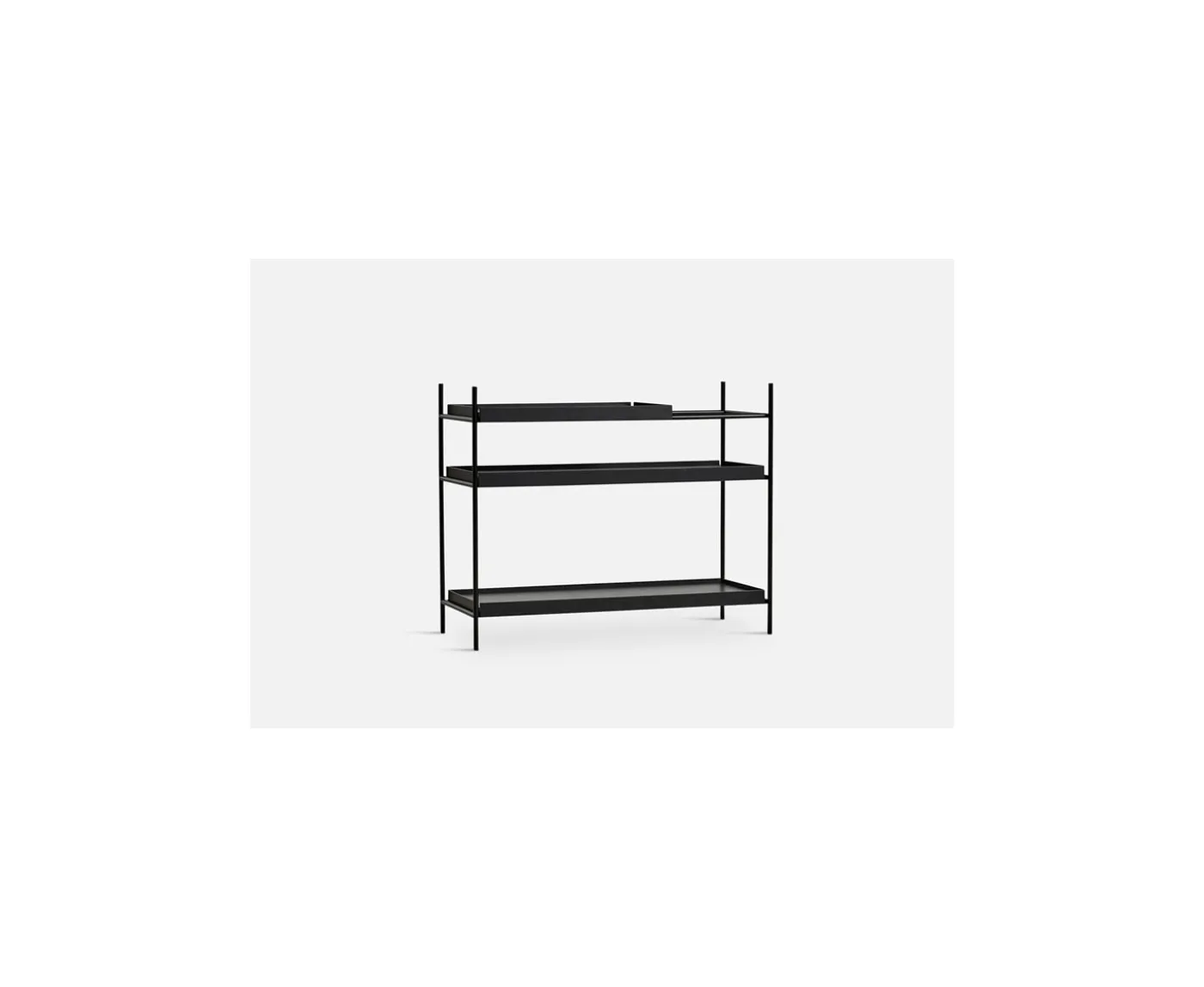 Woud Tray Hylla Svart 81cm