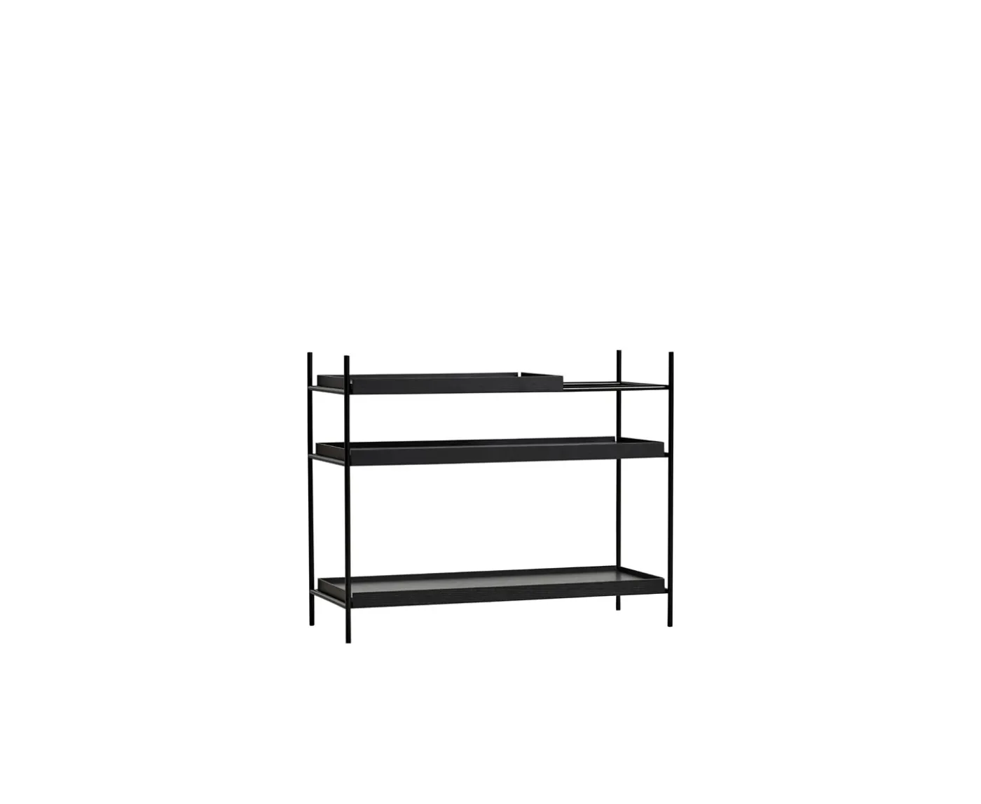 Woud Tray Hylla Svart 81cm