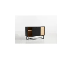 Woud Virka Skänk Svart/Ek 120x82